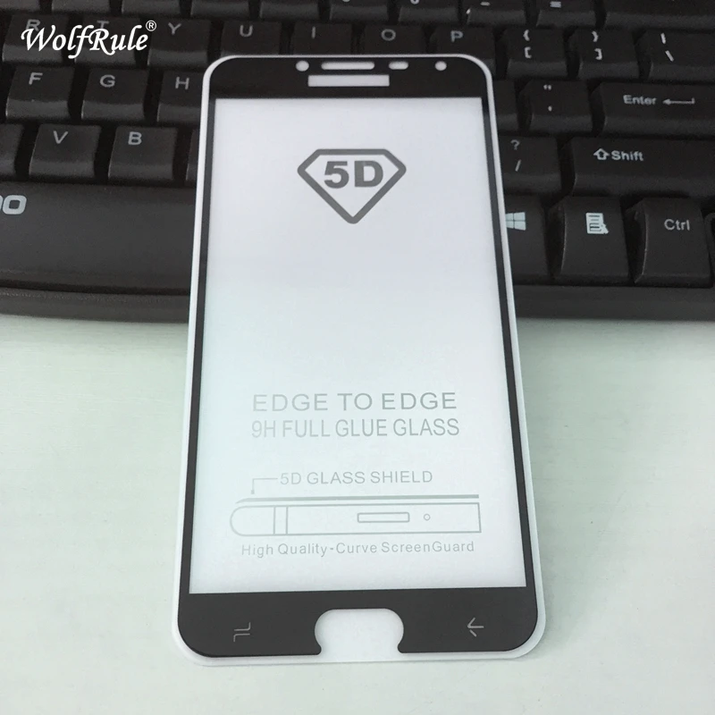 

For Glass Samsung Galaxy J4 2018 Screen Protector, 5D Full Glue Cover Tempered Glass For Samsung J4 2018 Glass J400 Phone Film