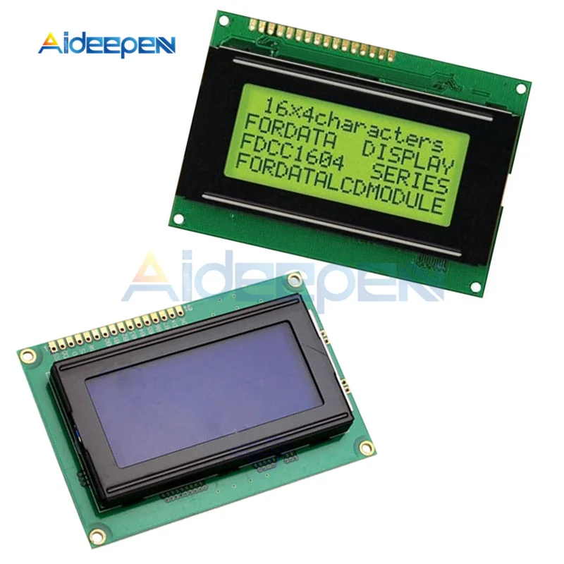 2pcs LCD1604 16x4 Character LCD Display Module LCM Blue Blacklight 5V Arduino 