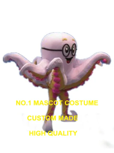 Custom Roze Octopus Mascotte Kostuum Groothandel Volwassen Grootte