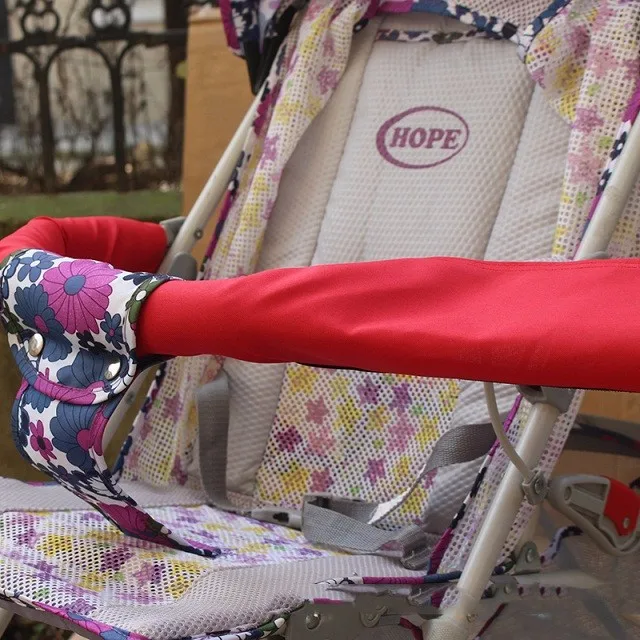 1 шт. Мягкая универсальная детская коляска, чехол на подлокотник, чехол на бампер для детской коляски, тканевый чехол, моющийся, аксессуары для детской коляски