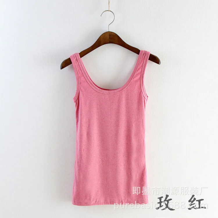 60cm Soft Women Sexy Solid Sleeveless Vest,Camisole Vest Top Cropped for Ladies Multicolor Brushed Primer woman 60cm Soft Women Sexy Solid Sleeveless Vest,Camisole Vest Top Cropped for Ladies Multicolor Brushed Primer woman