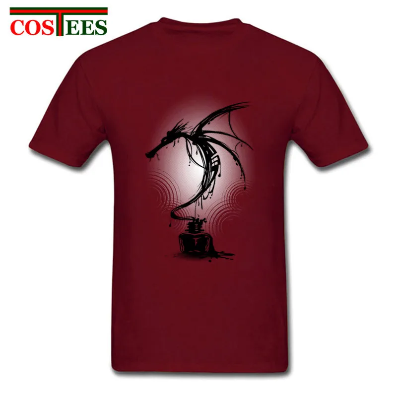 cheap New arrivals Ink Raven men customized t shirt novelty thrones casual game tee Ink Dragon tops man retro digital printing t shirt