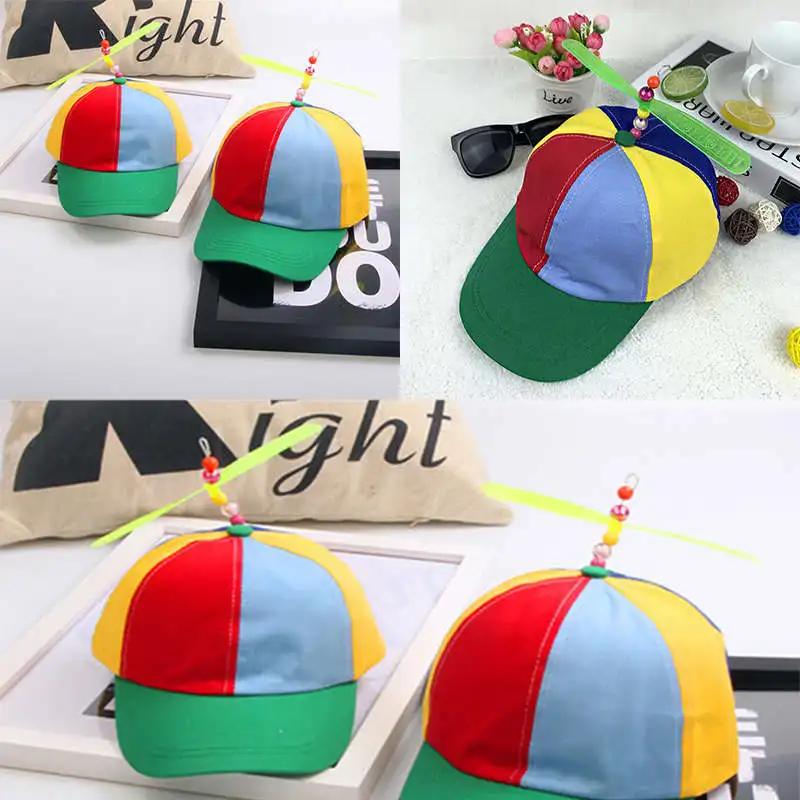 Adjustable Propeller Ball Baseball Cap Hat Colorful Propeller Adult Children Boys Girls Snapback BBYES