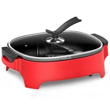 6 л Емкость электрическая Мультиварка 2 вкуса горячий горшок Бытовая антипригарная электрическая кухонная машина многоцелевой горячий горшок плита