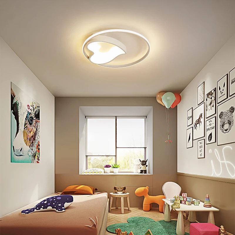 

Children's room ceiling lamp Boy girl simple modern led room lamp creative personality heart shaped romantic bedroom lamp