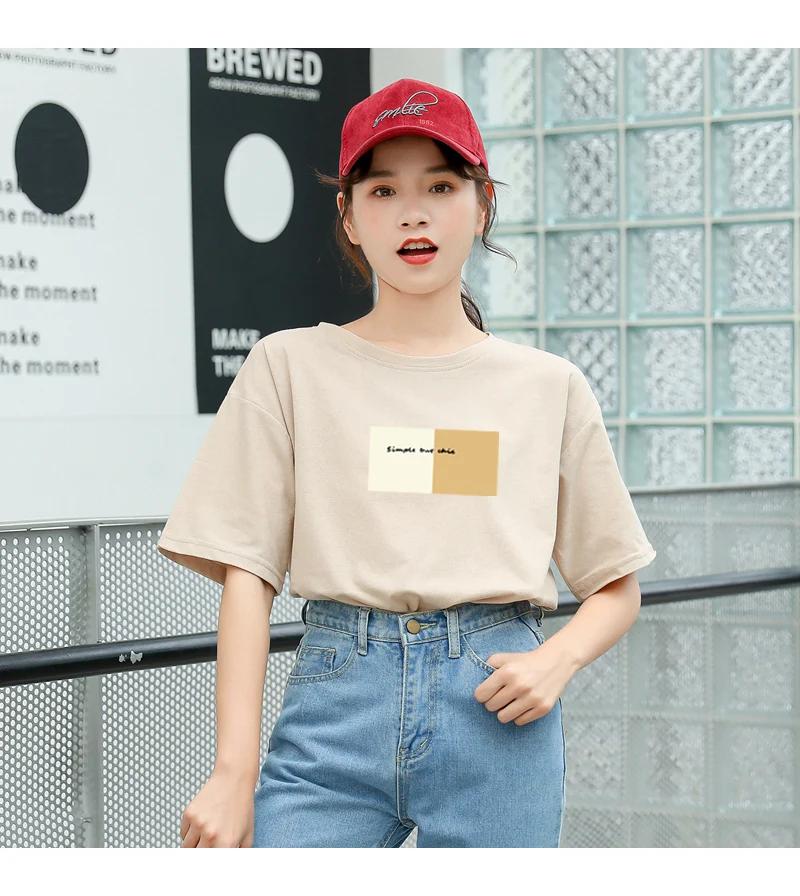 New Women T-shirts Casual Harajuku Letter Printed Tops Tee Summer Female Short Sleeve Cotton Loose Korean Tumblr T Shirt Clothes (3)
