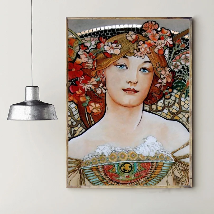 

Alphonse (Alfons) Mucha Art Canvas Posters Wall Picture for Living Room