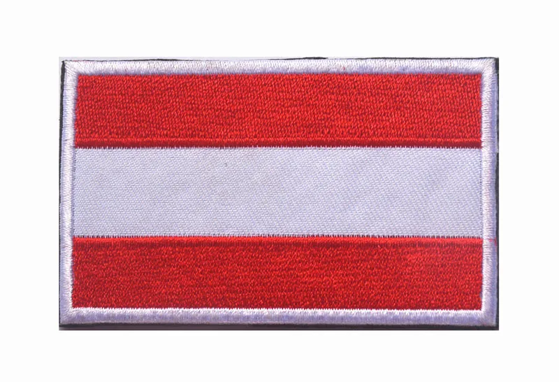 Вышитые Флаг Австрии патч армейский застегнуть insignia прикрепленные на ткань значок Австрия тактический для поддержания боевого духа патчи значки