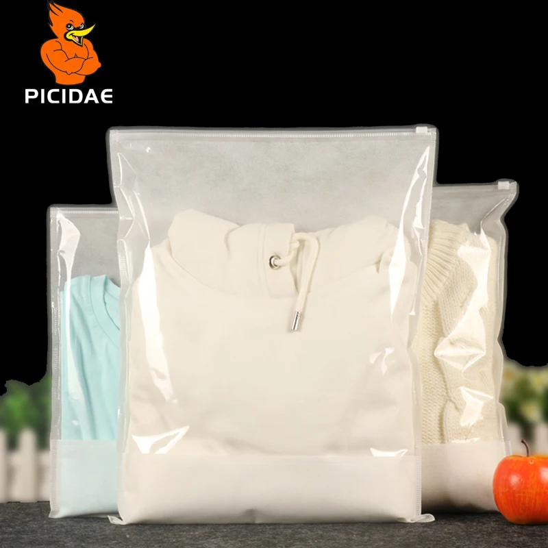 Прозрачное окно нетканый задняя застежка молния Ziplock упаковка сумка скользящий