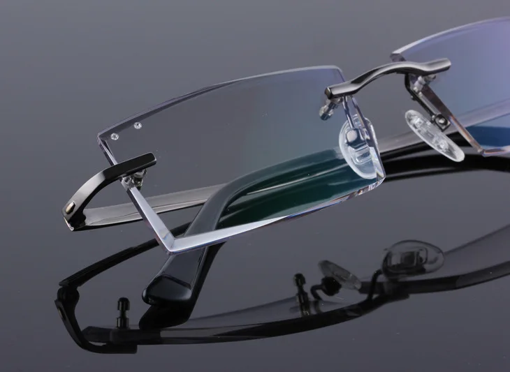 Reven Jate 5904 Титан без оправы, со стразами резка мужские очки оправа оптические очки по назначению мужские очки мода