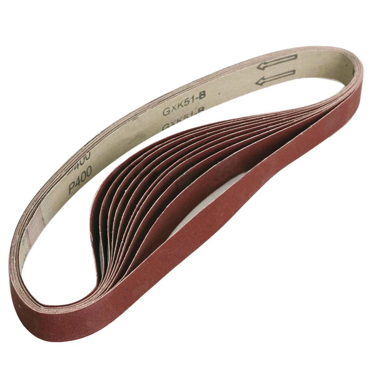 DWZ 10 Pack 760*25mm 1" * 30" 400 Grit Brown Alumina Sanding Belts For Sander Tool