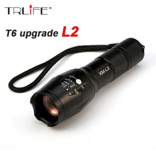 E17 CREE XM-L2 8000LM tactical cree led Torch Zoom cree LED Flashlight Torch light For 3xAAA or 1x 18650 rechargeable