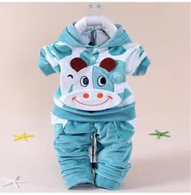 New 2016 Baby Clothing Set Cartoon Kids Apparel Boys Girls Children Hoodies And Pant Children’s Clothing Sets For Autumn