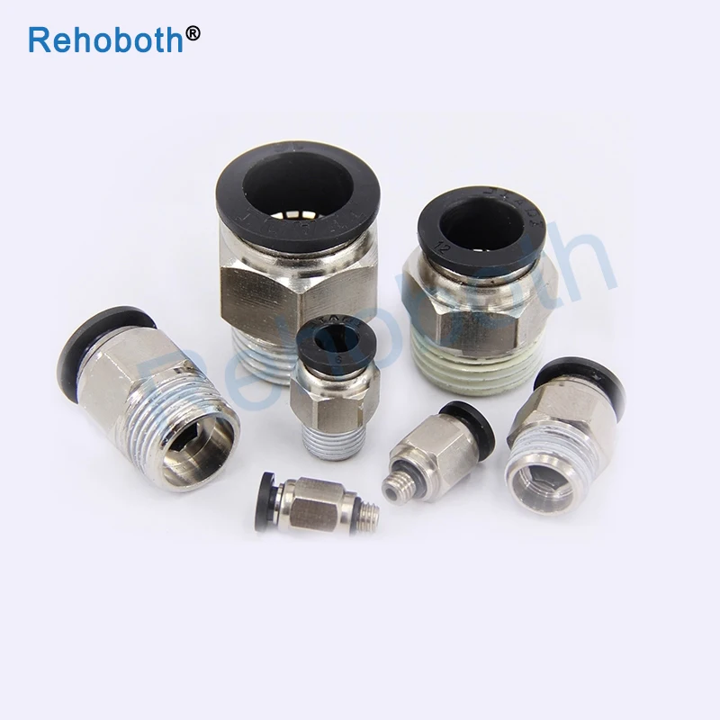 

PC10 12 14 16mm Pipe Tube to 1/4 3/8 1/2 trachea Quick screw connector pneumatic components Fast joint PC