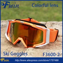 High quality professional ski goggles double lens UV400 anti-fog big ski glasses skiing snowboarding colorful snow goggles