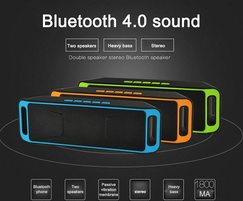 Bluetooth Speaker Portable Mini Stereo Outdoor Soundbar Wireless Smart Handsfree Speaker with FM Radio For Xiaomi Loudspeaker3