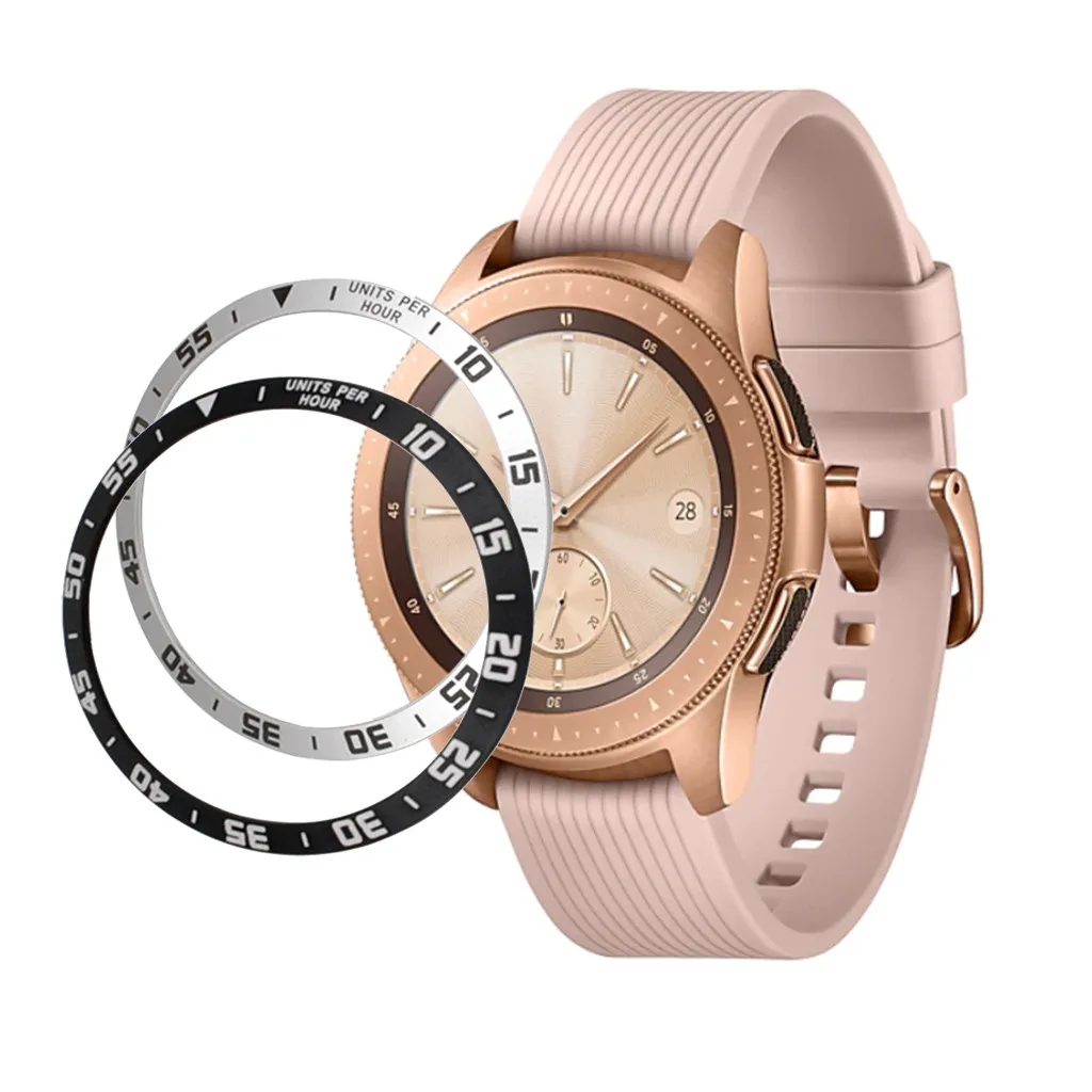 Ouhaobin чехол для смарт-часов для samsung Galaxy watch, 42 мм, ободок, кольцо, клейкая крышка, не царапается, металл, нержавеющая сталь, 2 шт., 528#2