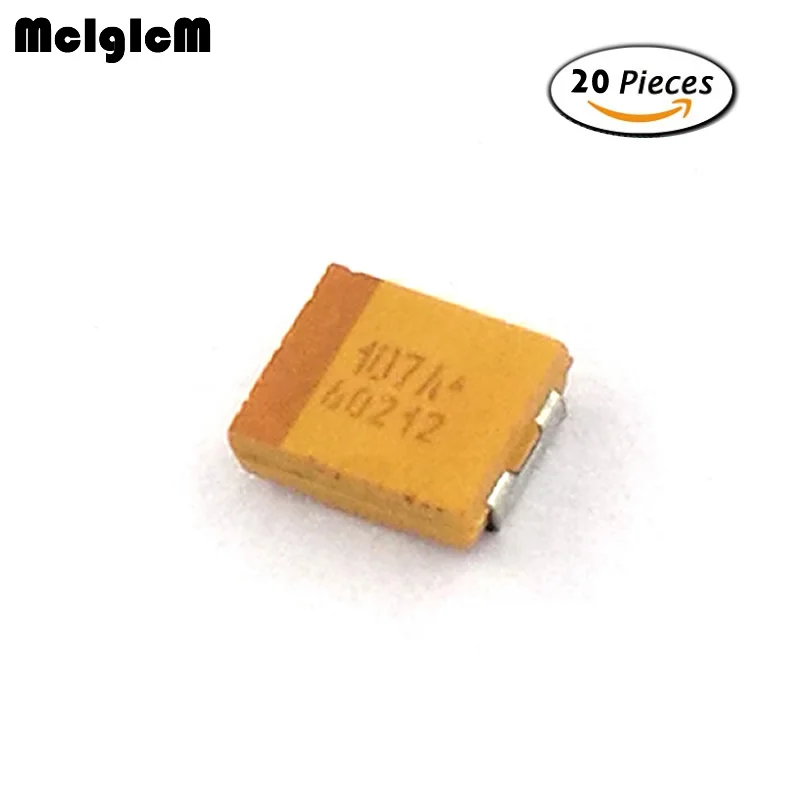 MCIGICM 20шт B 3528 100 мкФ 10В SMD Танталовый конденсатор | Электронные компоненты и