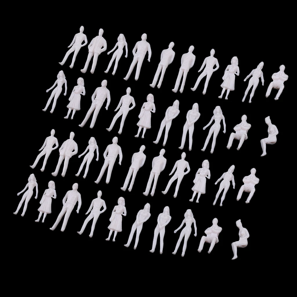 40x 1:50 scale model miniature white figures Architecture model human scale peoples
