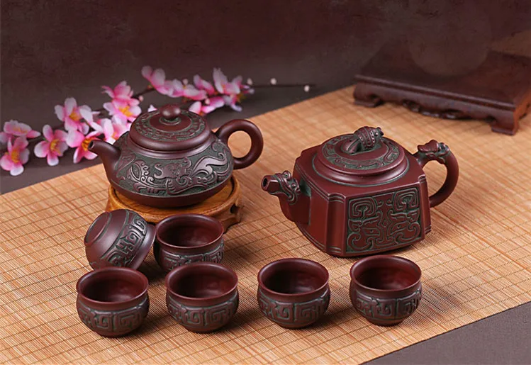 JIA-GUI, Фиолетовый Глиняный чайный горшок, традиционный китайский чайный набор, чайный горшок с галстуком Гуань Инь, чайная чашка в стиле ретро, H010