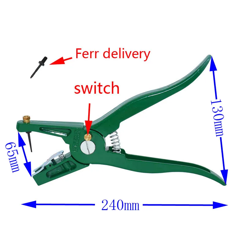 1 шт. Зеленая свинья Ушная бирка плоскогубцы бирка для скота овец плоскогубцы животное ушной установщик инструмент товары для скота