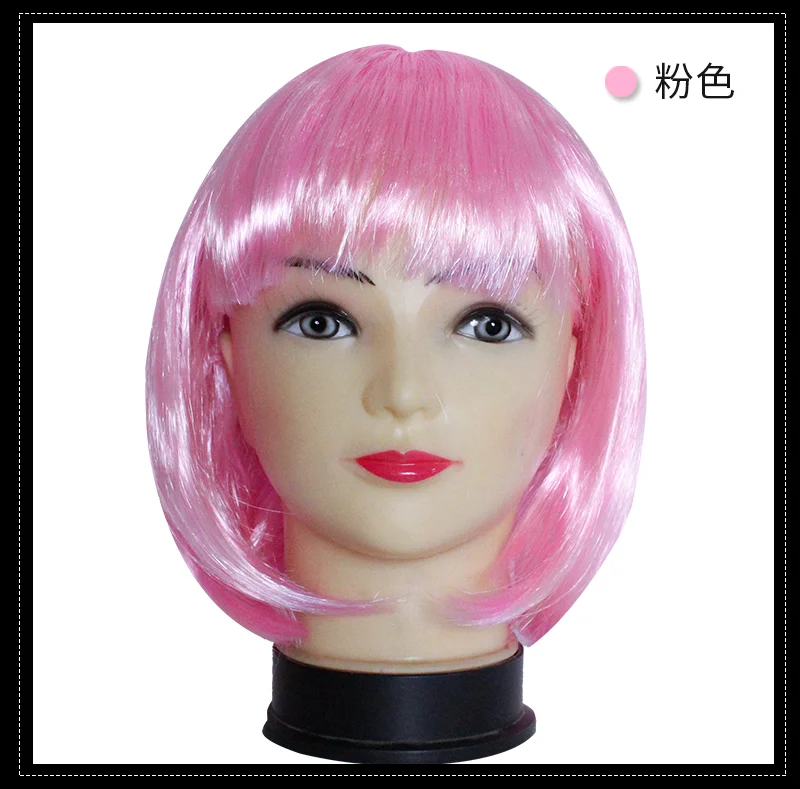 

Synthetic lace Bob Cosplays headwear for Woman Girls Halloween headwear Costumes Carnival Christmas Purim Nightclub party dress