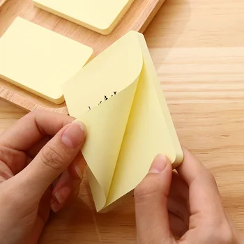 

80 Sheets Yellow Color Full Page Glue Stickers Self-Adhesive Sticky Notes 3Sizes Available Message Note School Office Home 7742
