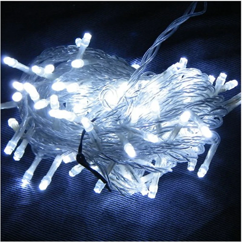 

EU Plug 50M 500 White LED String Lighting Wedding Fairy Christmas Lights Outdoor Twinkle Christmas Decoration Outdoor