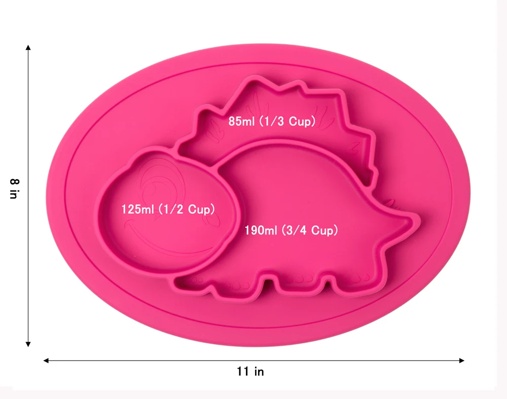Qshare Детские тарелки силиконовые младенческие чаши тарелка посуда Дети еда держатель лоток детский пищевой контейнер подставка для кормления ребенка