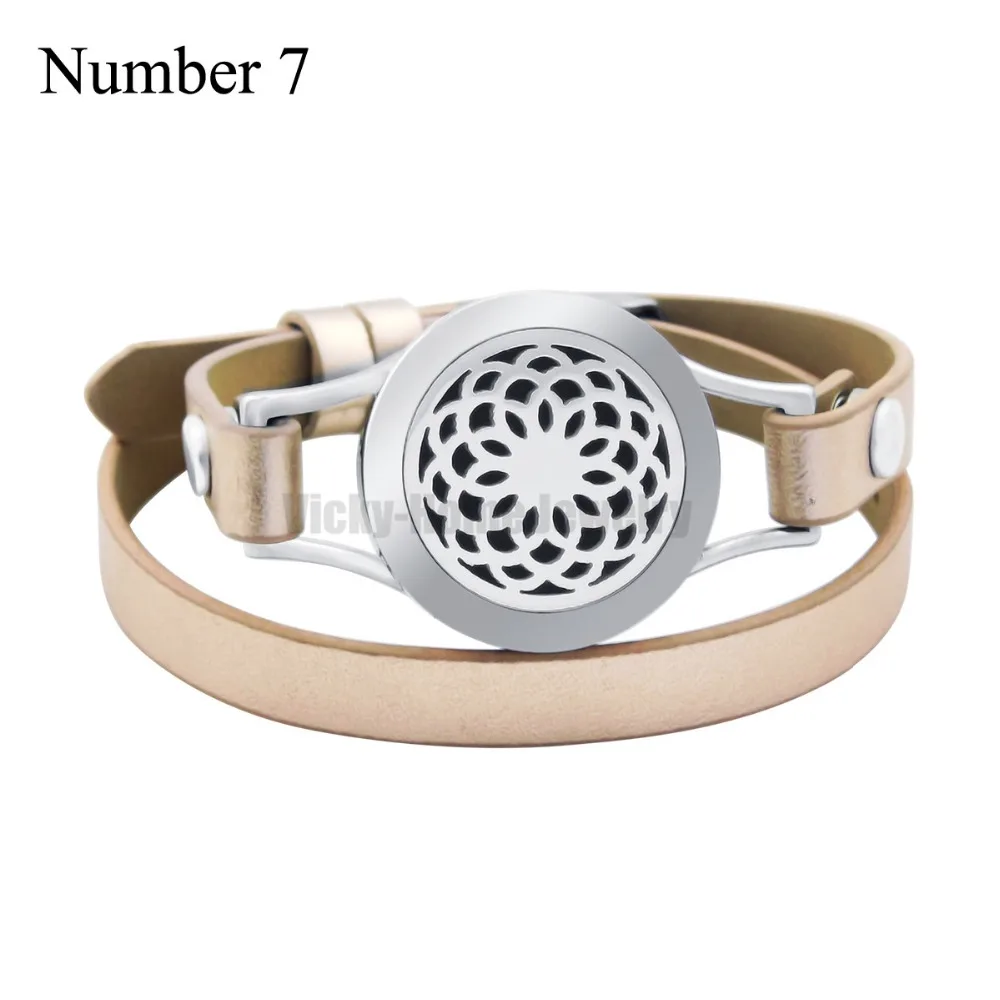 ZP-BS041-25 Diffuser Leather Locket Bracelet 