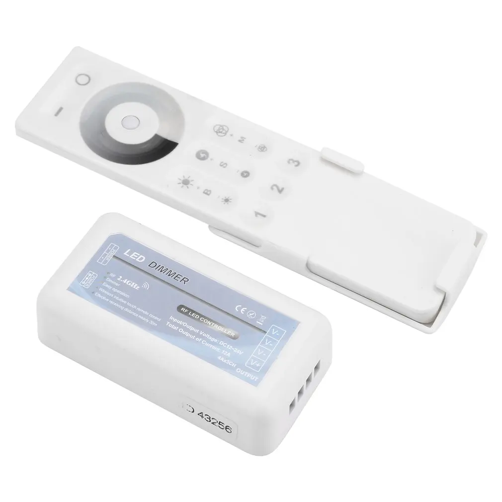 2.4G DC12/24V 12A CCT/Dimmer Controller+4 Group Remote for 5050 3528 LED Strip |