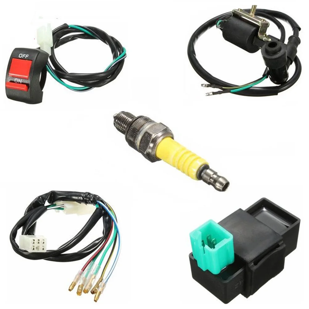 

On Off Wiring Loom Start Coil Kit Beach Motorcycle CDI Universal Switch For 110cc 125cc 140cc Pit Bike