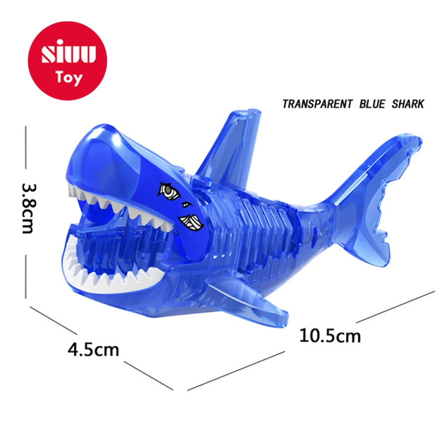 DIY Bricks dinosaurs Big Shark Animal Figures Model Compatible Legoingly Duploe Building Blocks Accessory Toys For Children YF30