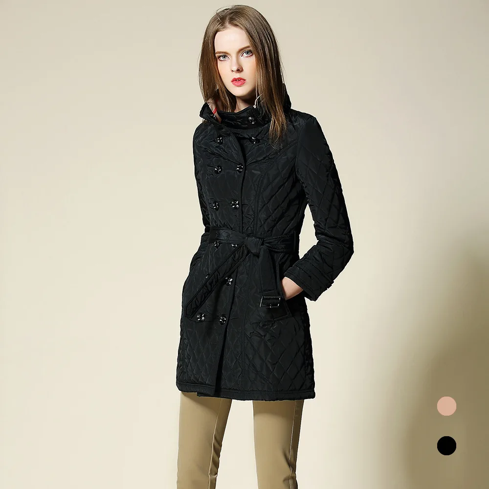

BURDULLY 2018 New Spring Autumn Long Jacket Women Winter Coat Padded Cotton Jacket Outwear Warm Parka Women's Clothing