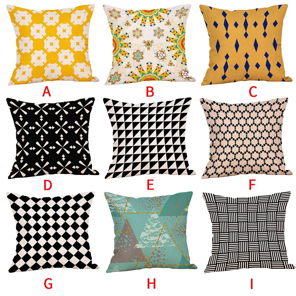

Geometric Pillow Case Waist Cushion Cover Sofa Home Decor home decoration