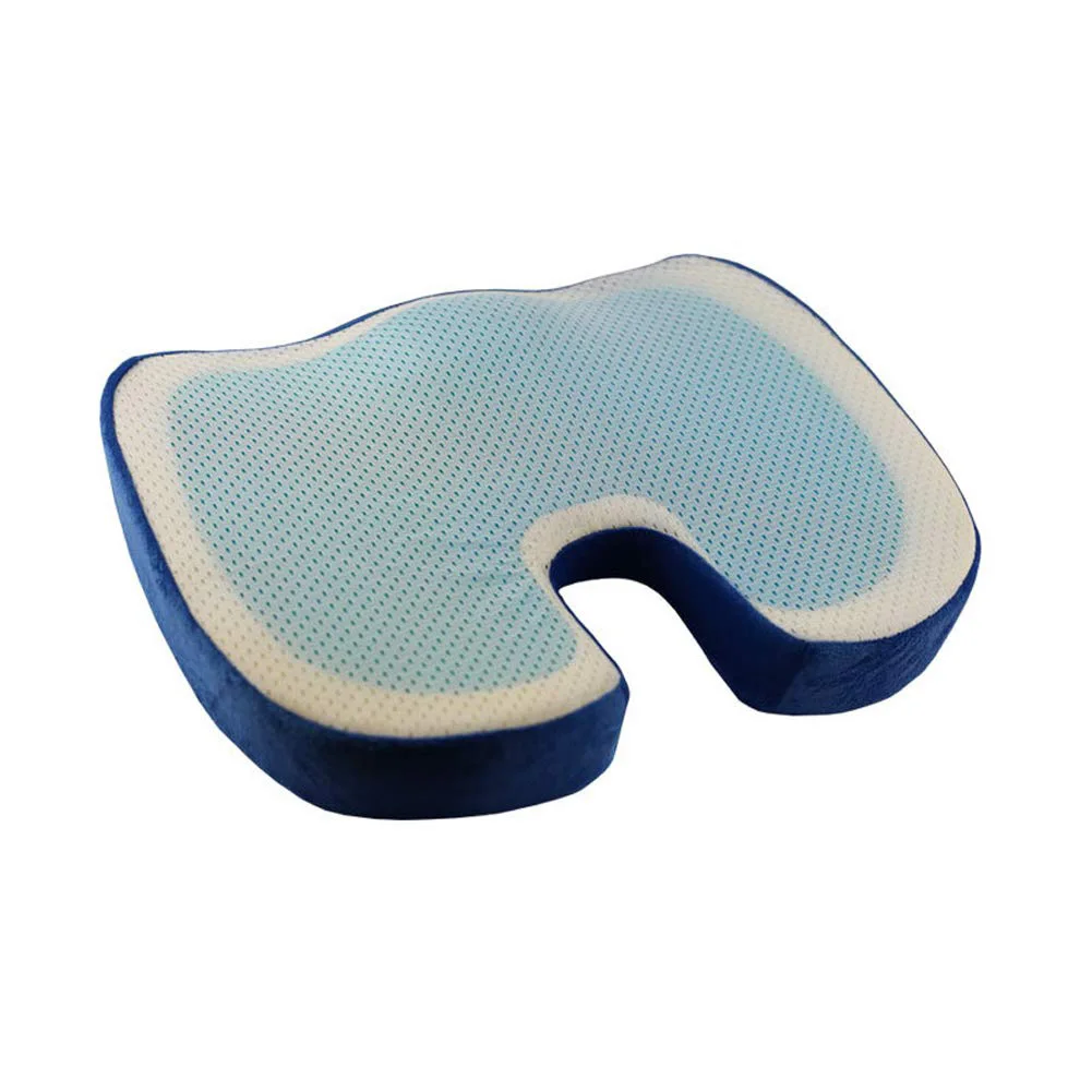 Royal Blue Хит, мягкая подушка для ягодиц, медленный отскок, с эффектом памяти, хлопок, гель для бедер, подушка для офисного автомобиля, u-образная Подушка для стула XH8Z - Цвет: Royal Blue