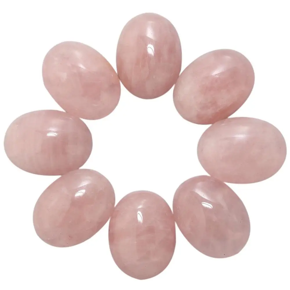 Натуральный камень каменный Агат e Кабошон бусины 22*30 мм плоское дно драгоценный камень каменный Кабошон для изготовления ювелирных изделий 10 шт./партия - Цвет: Rose quartz 10pcs