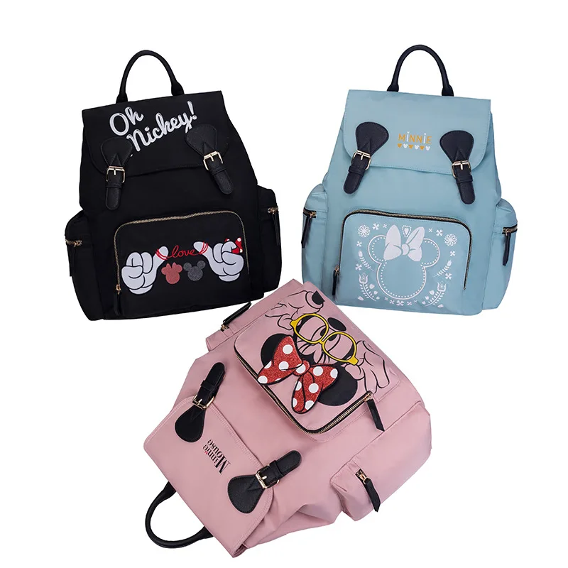 Disney мягкий подгузник сумки рюкзаки крючки для прогулочных колясок мама мультфильм изоляция рюкзак подгузник сумка для новорожденных с небольшой сумкой DPB31