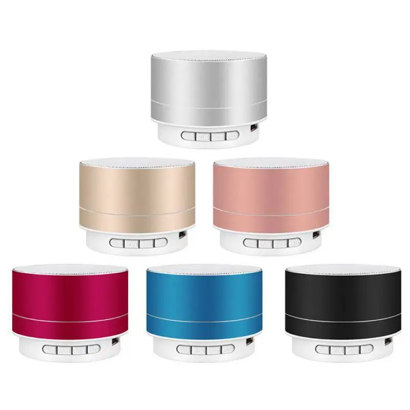 

Colorful Lighting 360 Degree Stereo Surround Sound Support USB TF Card Speakers Portable mini Metal Wireless Bluetooth Speaker