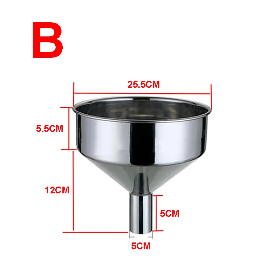 Большая Воронка Из Нержавеющей Стали, металлическая воронка для вина, топливная воронка, большой пояс, дуршлаг, воронка