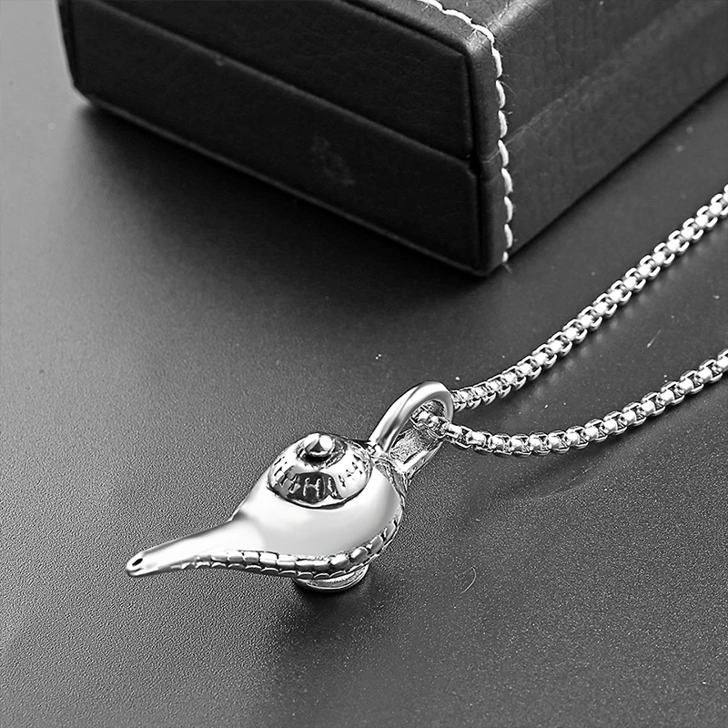 Aladdin's Magic Lamp Silver Gold Necklace New Magic Lamp Shape Pendant Luxury Lamp Of Aladdin Pendants Fine Jewelry with Chain Aladdin's Magic Lamp Silver Gold Necklace New Magic Lamp Shape Pendant Luxury Lamp Of Aladdin Pendants Fine Jewelry with Chain
