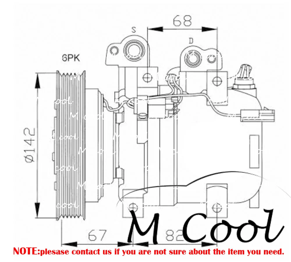 

DKV14C A/C AC Compressor For Mercedes Benz Vito Petrol 639 2.0 Sprinter 902 506021K140 506021-2708 6611303115 6641202115