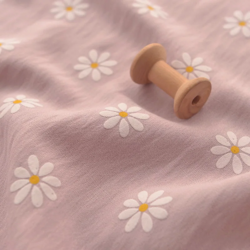 

Naked Pink small petals hemp silk fabric mori dress Zi Han garment anti-wrinkle Fabric