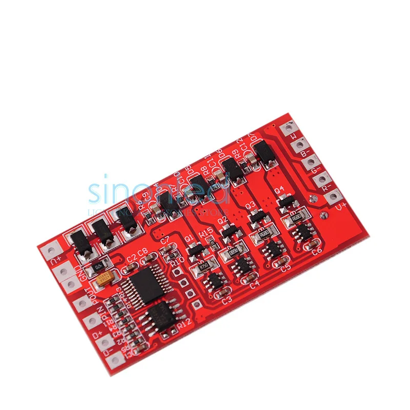 DM-101; 600ma* 4 канальный выход, 4 канала RGBW DMX постоянного тока декодер, DC12-24V вход переменного тока, DMX512/1990