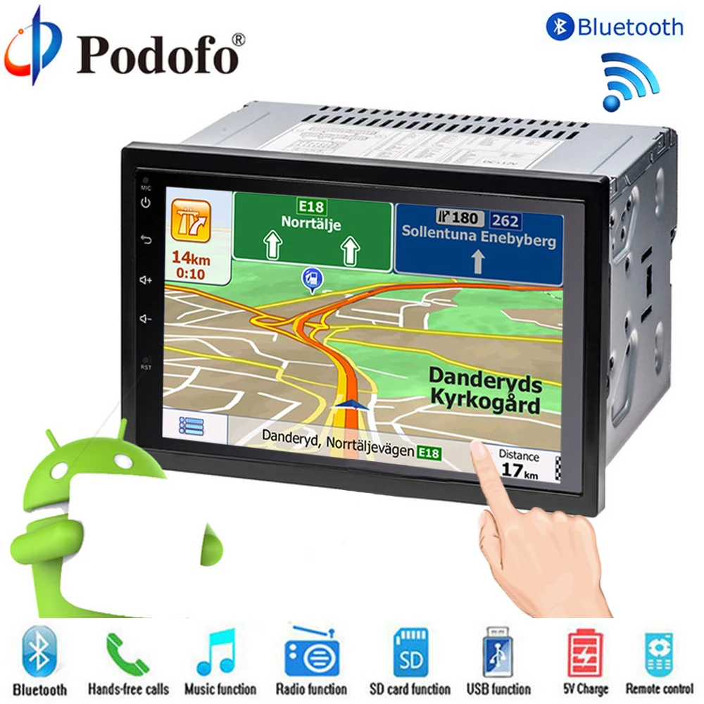 Podofo 2 Din Android car radio Player 7 Podofo 2 Din Android car radio Player 7