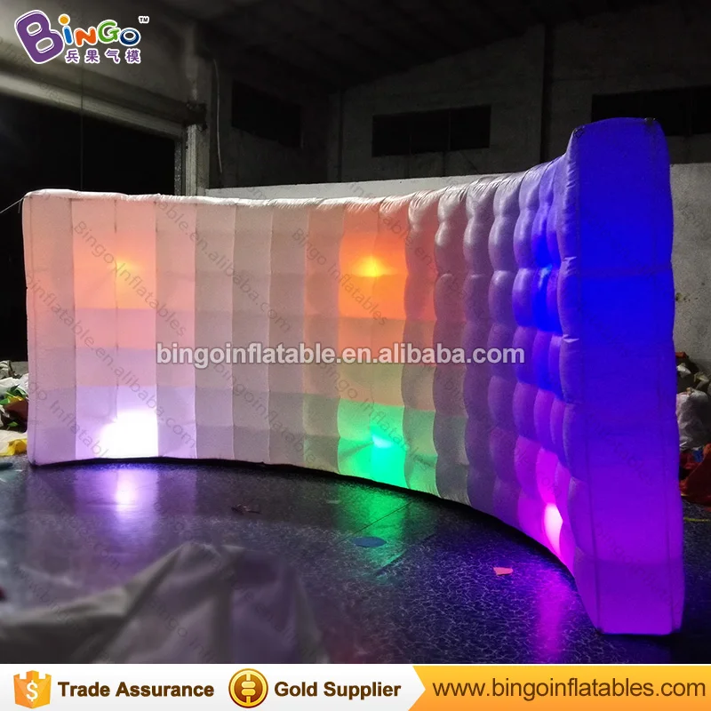  4 Meters inflatable wall partition/room divider/inflatable lighting wall for advertising with LED