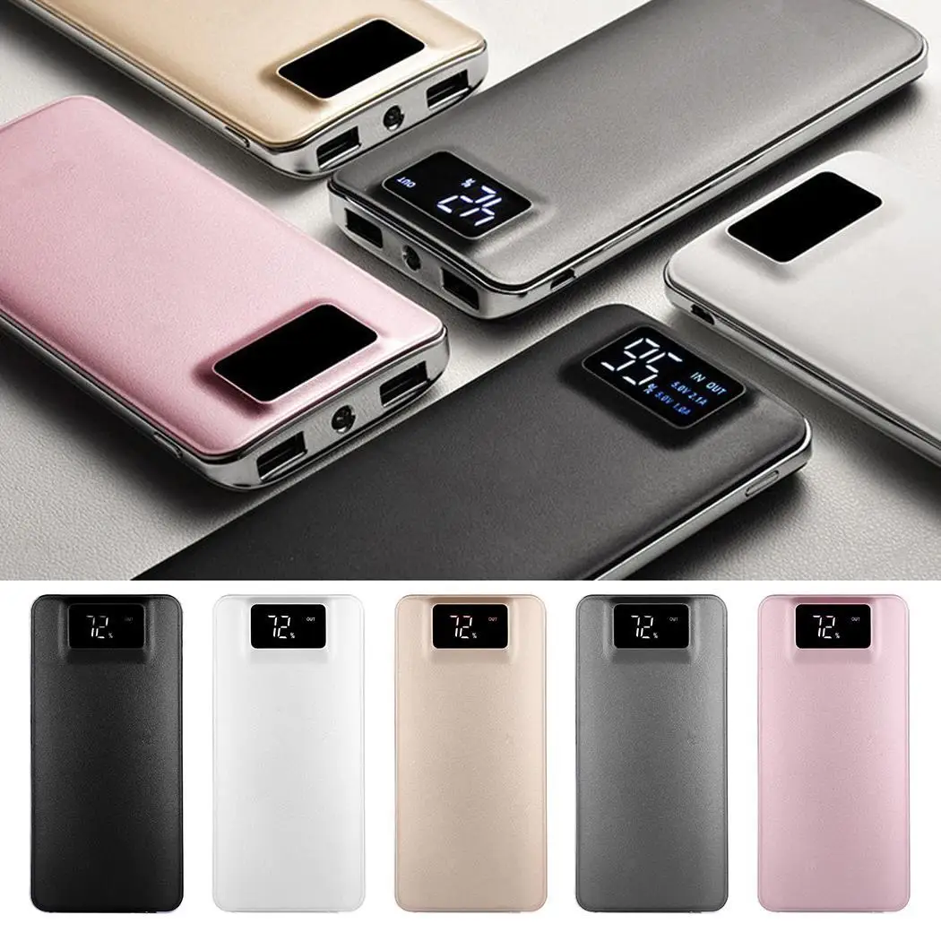 

Ultra-thin Powerbank 10000mah Large Capacity Lightweight Portable External Battery Dual USB Digital Display Mobile Power Bank