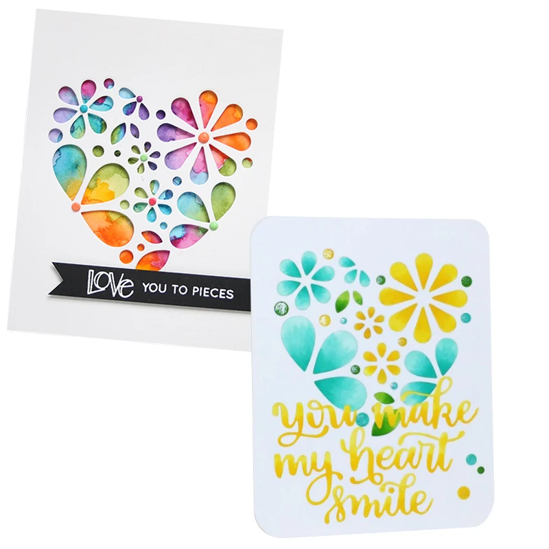 

Flower Floral Love Heart Decor Card 2018 new Metal Cutting Dies Die cutter Stencil DIY Scrapbook Paper Photo Craft Template Dies
