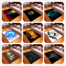 3D череп коврики с узором для гостиной, спальни, коврики для дивана, чайного стола, прямоугольные Противоскользящие коврики мягкий домашний декор