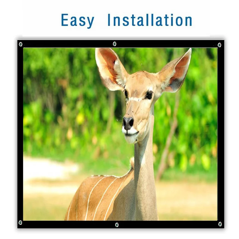 60 inch 169 Portable White Projector Screen High-definition Screen Projection Curtain Home Office Projection Screen (6)